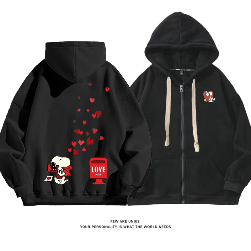 カジュアル白い子犬デザイン性のあるカートゥーンファッションコート