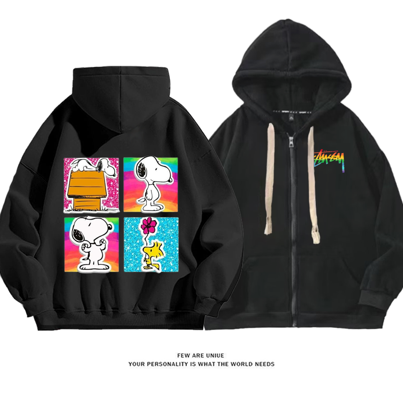 カジュアル人気爆発デザイン性のあるカートゥーン白い子犬ファッションコート