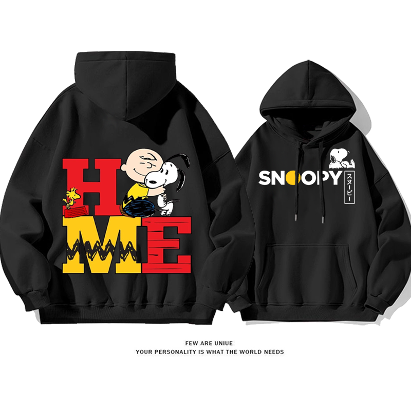 カジュアルでシンプルなデザイン 犬を抱く少年 フード付きパーカー