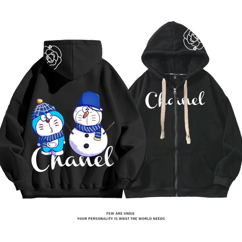 ユニークなデザイン 雪だるまを作る猫 カーディガントレーナー