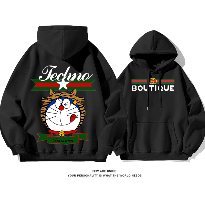 ハイエンドのトレンドブランド 変装した猫 プリント柄フード付きパーカー