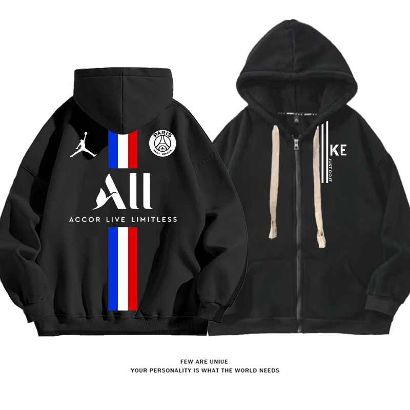 人気爆発スポーツ風デザイン性のあるプリント柄ins映えファッションコート