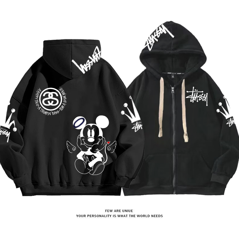 パーソナライズされたデザイン 天使悪魔 カーディガントレーナー