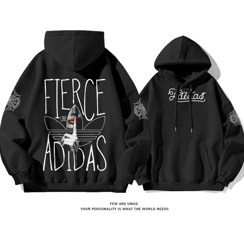 パーソナライズされたデザイン 音を立てるな プリント柄フード付きパーカー