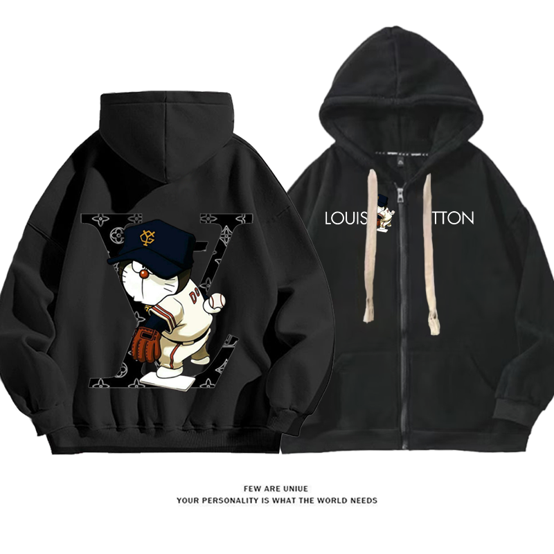 人気爆発デザイン性のあるカートゥーンプリント柄野球ファッションコート