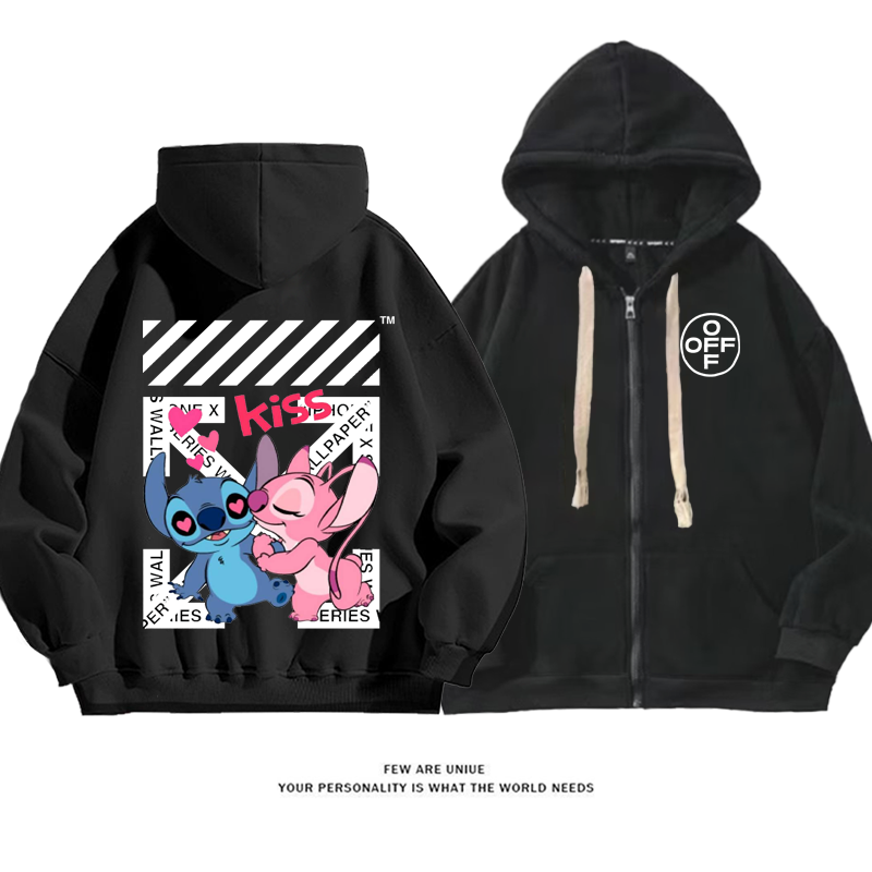 人気爆発特別なカスタマイズ“kiss”カートゥーンカップルポピュラー ファッションコート