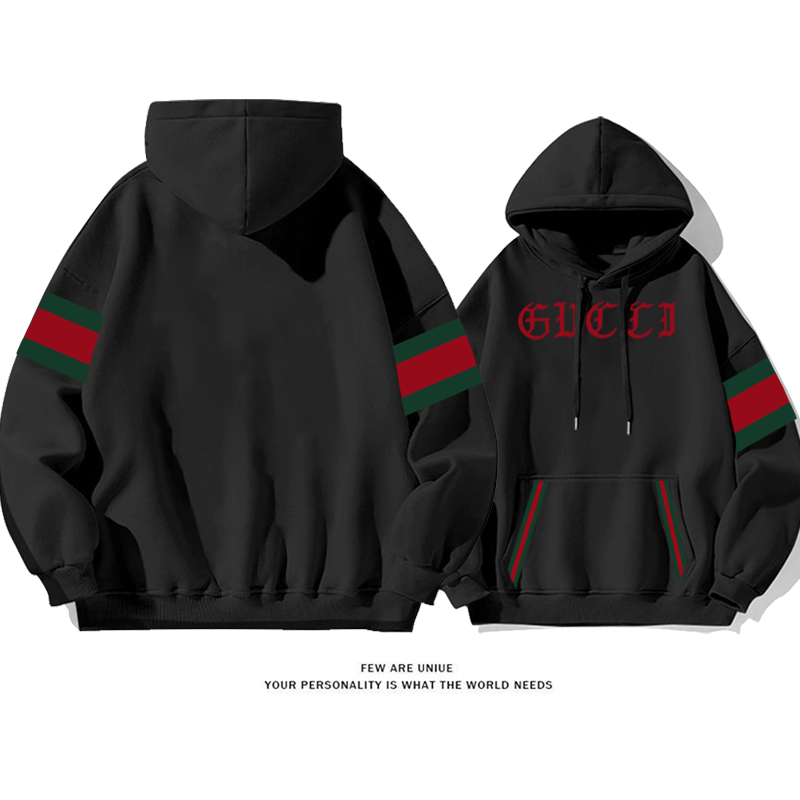 シンプルなデザイン カジュアルスタイル プリント柄フード付きパーカー