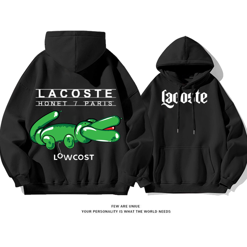 ユニークなデザイン 風船ワニ プリント柄フード付きパーカー