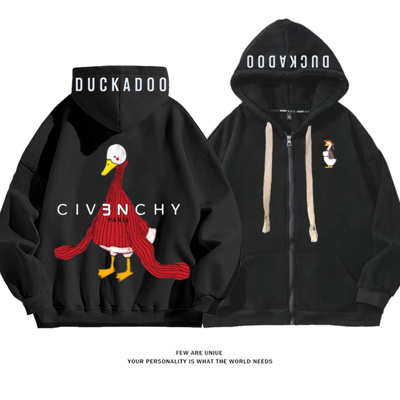 カジュアルセーターを着たアヒル気品のあるファッションコート