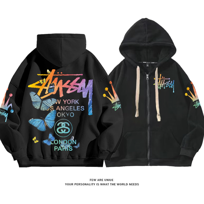 カラフルな美的デザイン 蝶 カーディガントレーナー