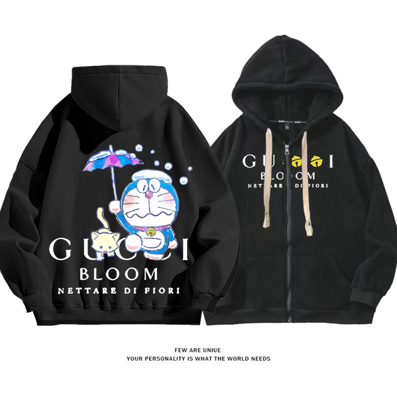 人気のデザイン 傘をさす猫 カーディガントレーナー