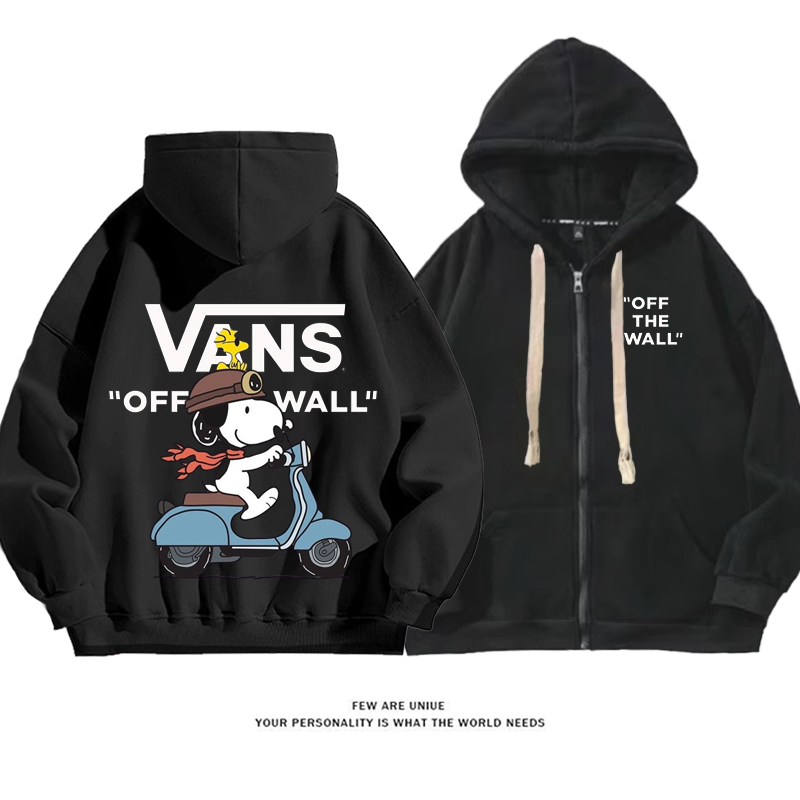 人気爆発白い子犬プリント柄超カッコイイカートゥーンファッションコート