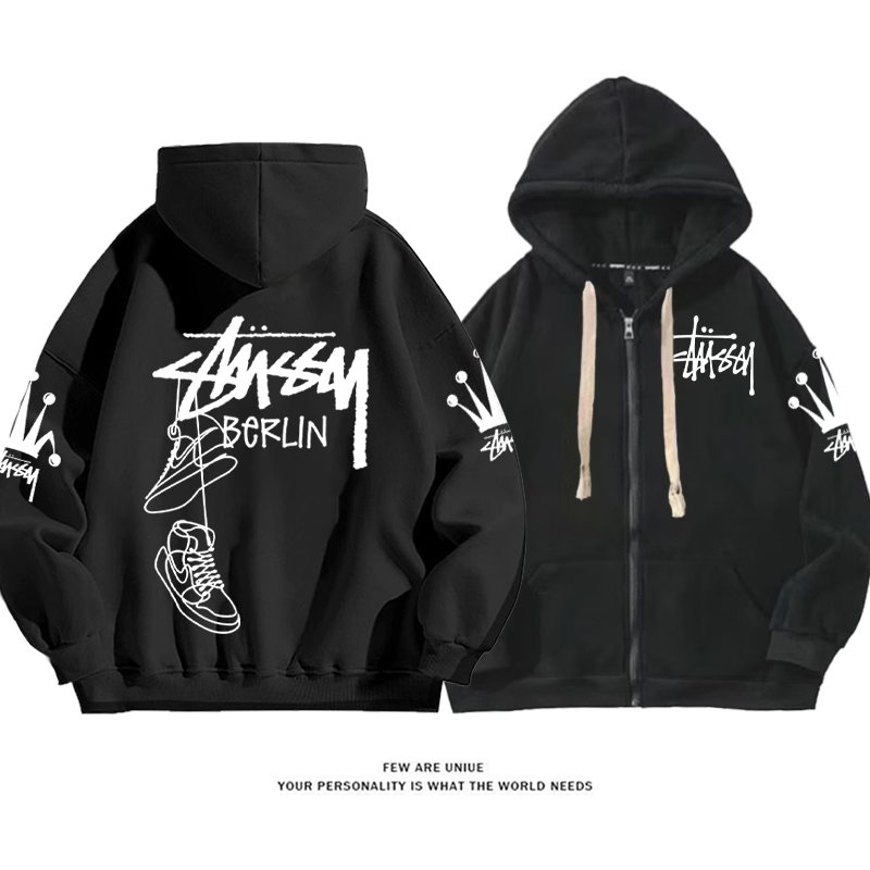 クールなデザイン おしゃれなブランドの靴 プリント柄カーディガントレーナー