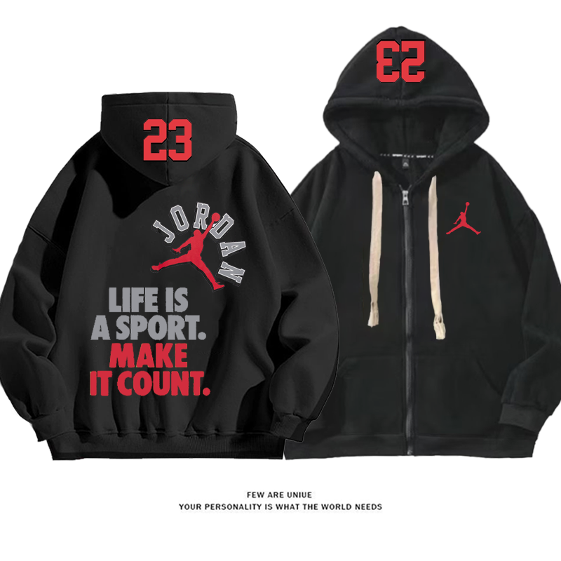 スポーツ風超人気“飛人”プリント柄ins映え超カッコイイファッションコート