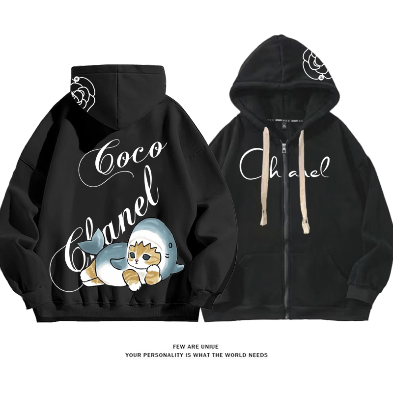 人気のデザインスタイル サメ猫 カーディガントレーナー