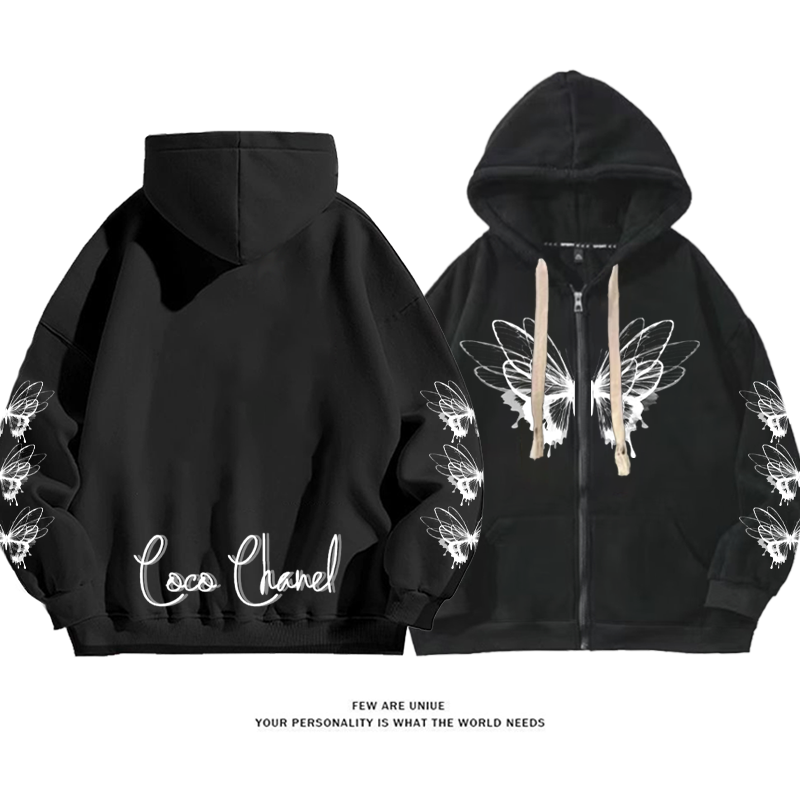 パーソナライズされたデザイン 蝶 カーディガントレーナー