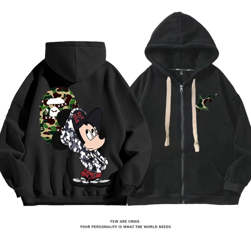 超人気カジュアルカートゥーン迷彩小衆の設計ファッションコート