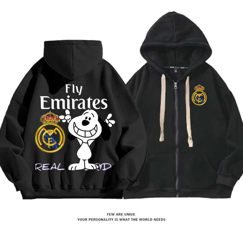 人気爆発スポーツ風小衆の設計白い子犬サッカープリント柄ファッションコート