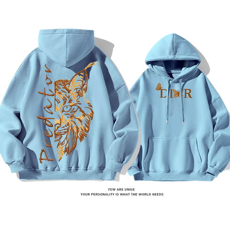 ユニークなデザイン 刺繍プリント フード付きパーカー – lasaix