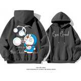 超人気青い猫カジュアルカートゥーンファッションパーカー