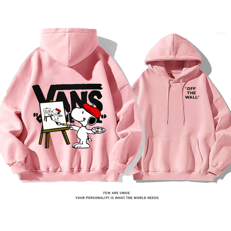 人気爆発小衆の設計画家の白い子犬プリント柄ファッションパーカー