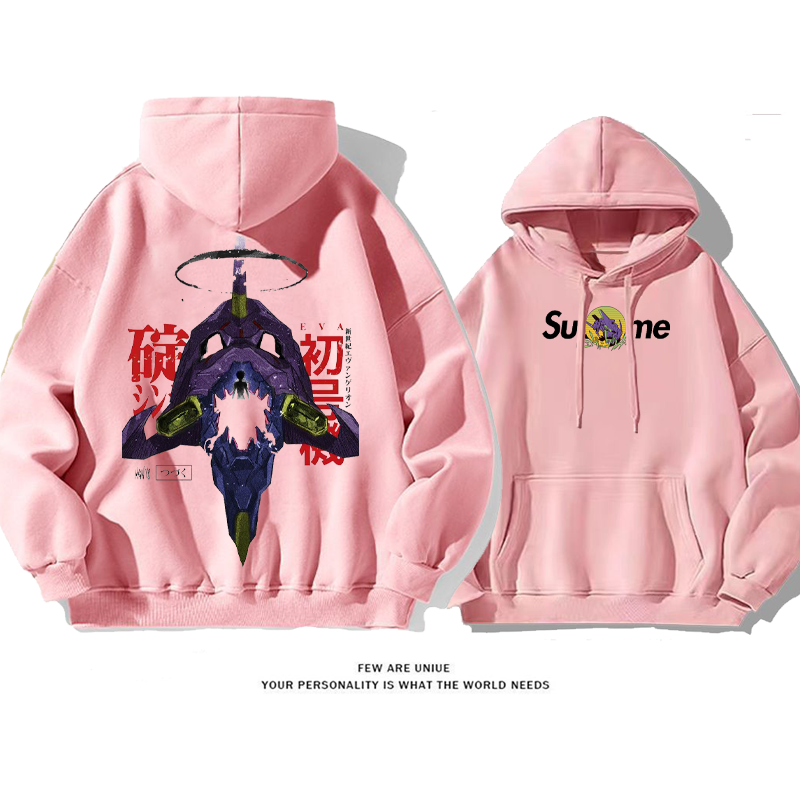 超カッコイイメカプリント柄 ゆったりしていて純粋な綿素材パーカー