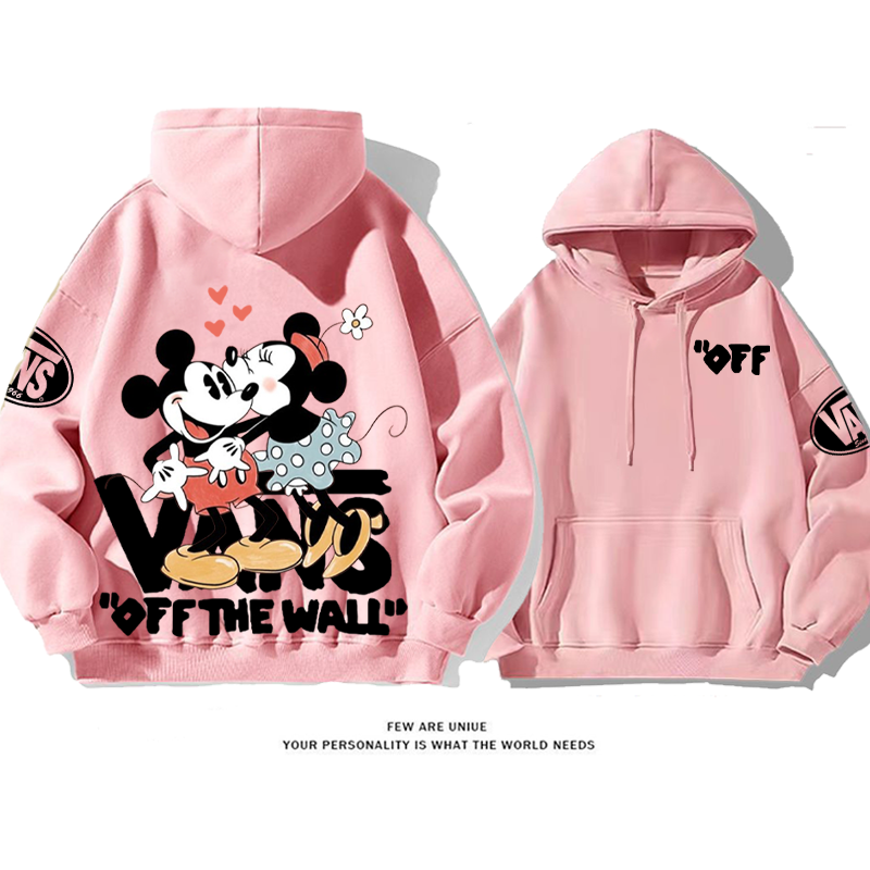 人気アニメのキャラクター カジュアルスタイル プリント柄フード付きパーカー