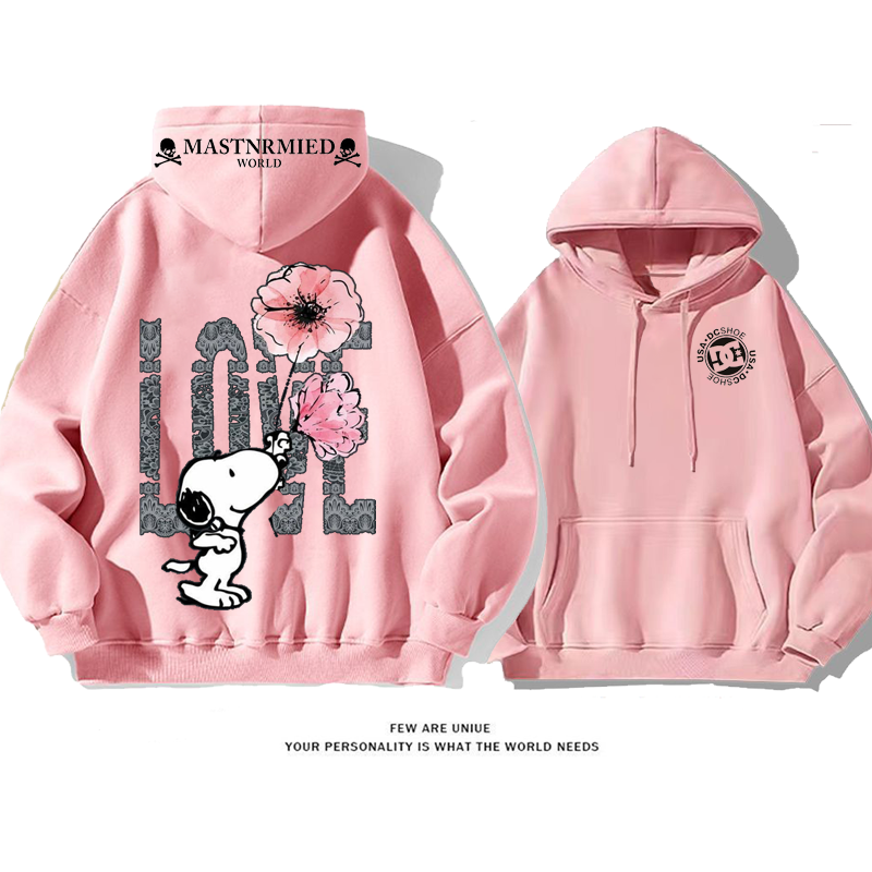 人気爆発白い子犬プリント柄ポピュラーデザイン性のあるins映えファッションパーカー