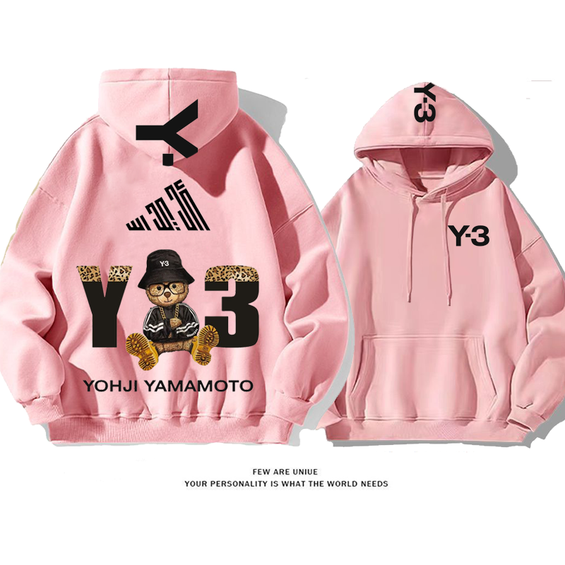 カジュアルデザイン性のあるクマちゃん超カッコイイファッションパーカー