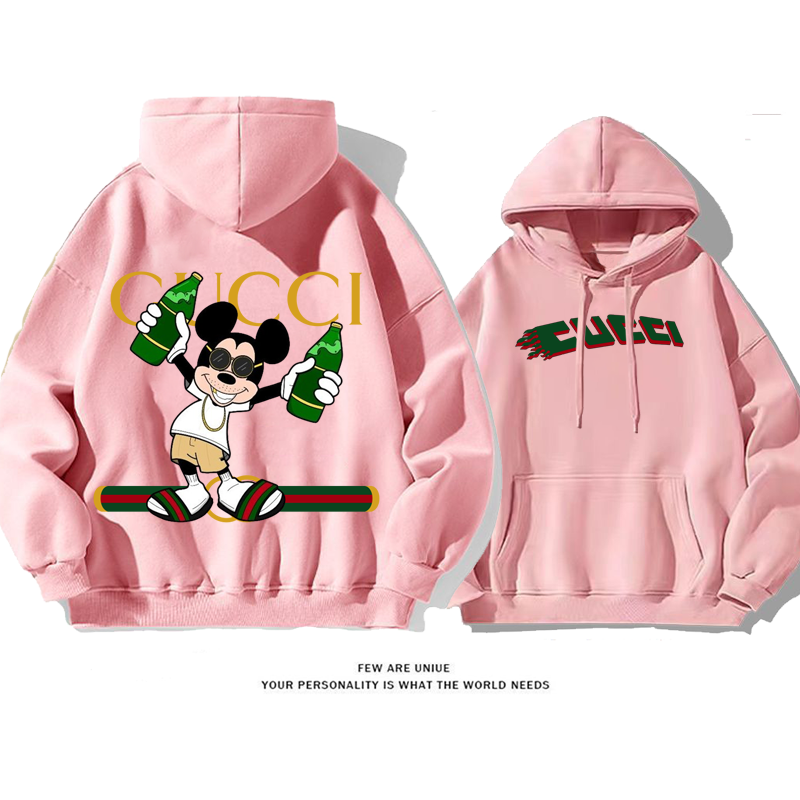 超人気デザイン性のあるビール瓶を持ったネズミカートゥーンファッションパーカー