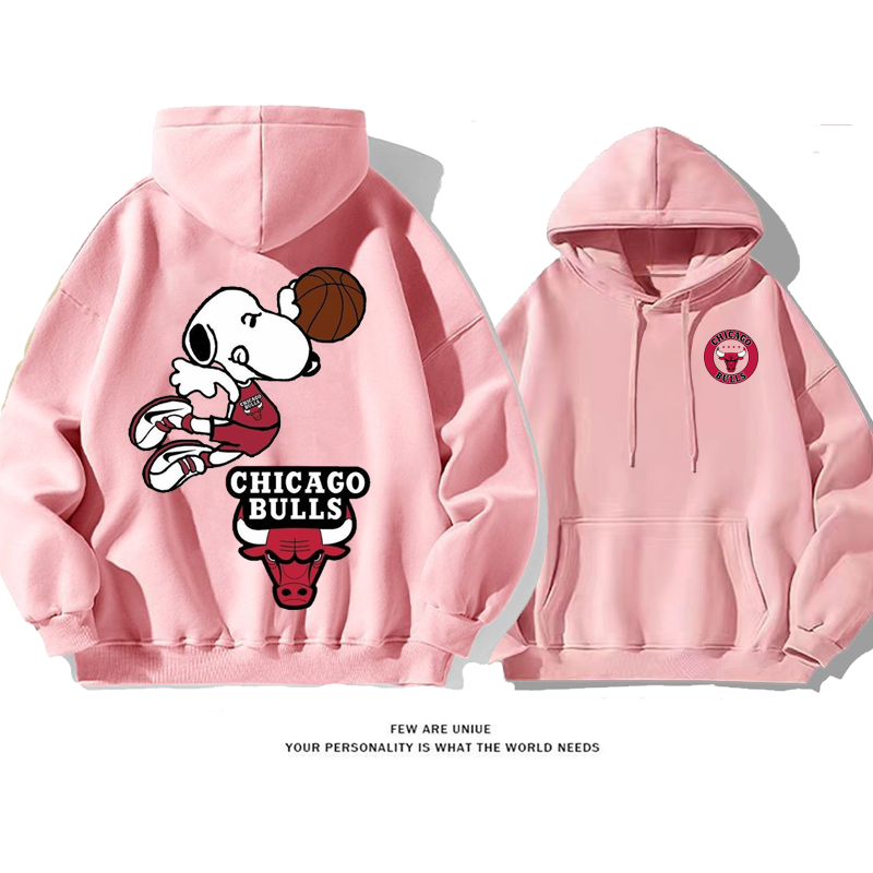 超人気デザイン性のあるカートゥーン白い子犬バスケットボールプリント柄ファッションパーカー