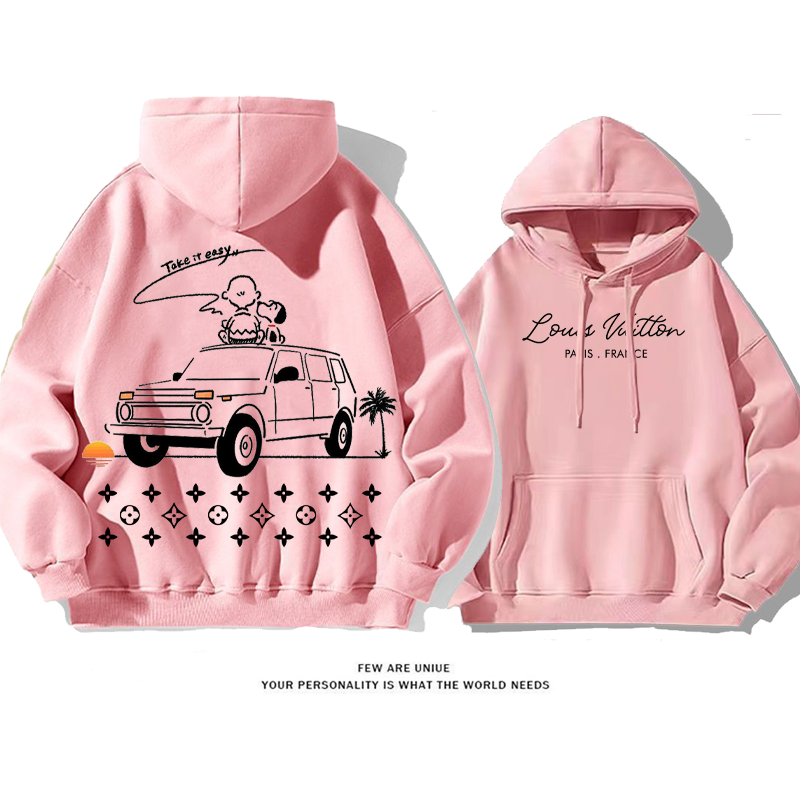 カートゥーンファッションレジャーですゆったりしていてパーカー