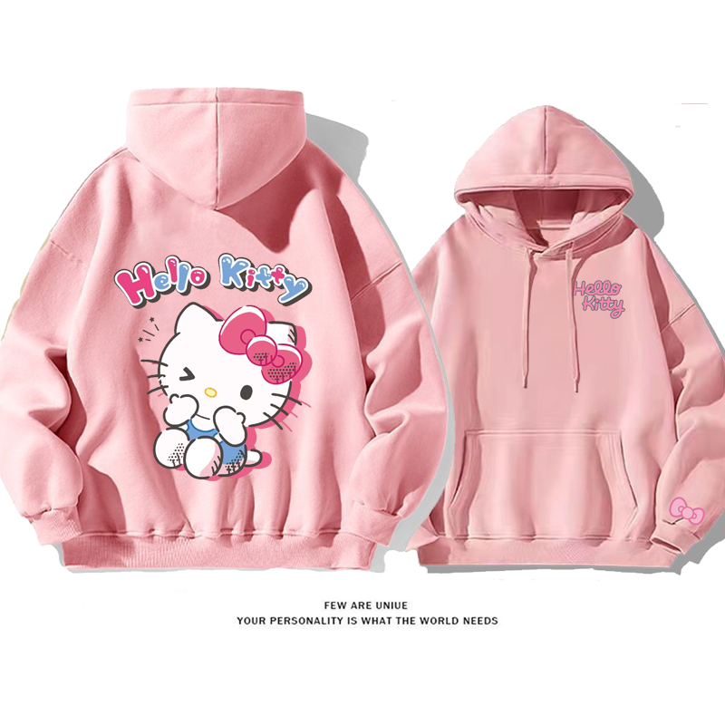 超人気白い猫カートゥーンデザイン性のある  ファッションパーカー