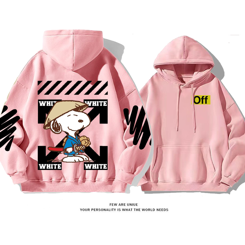 ストリート剣豪白い子犬超カッコイイカートゥーンファッションパーカー