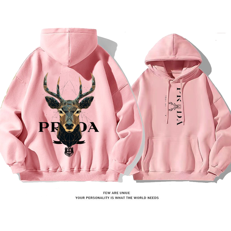 鹿ですファッション レジャーですアドバンスドゆったりしていてパーカー