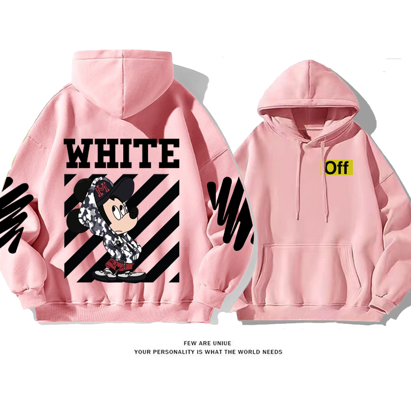 超人気超カッコイイネズミ匹プリント柄カートゥーンファッションパーカー