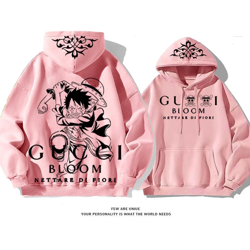 ユニークなデザイン 走っている少年 プリント柄フード付きパーカー