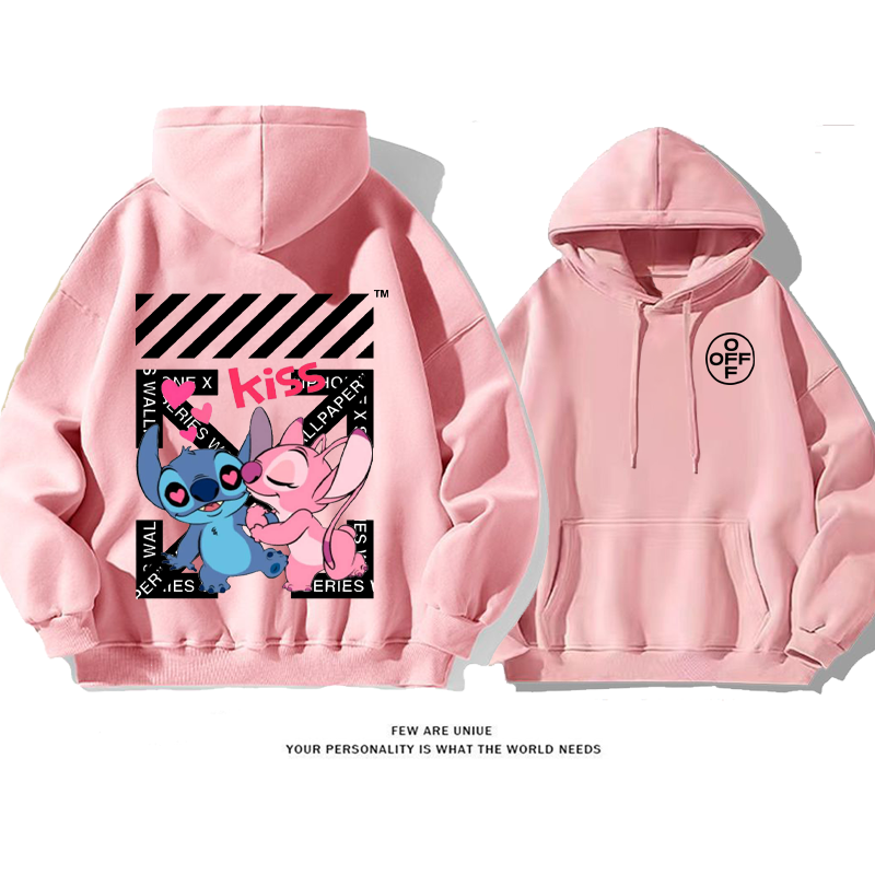 人気爆発特別なカスタマイズ“kiss”カートゥーンカップルファッションパーカー