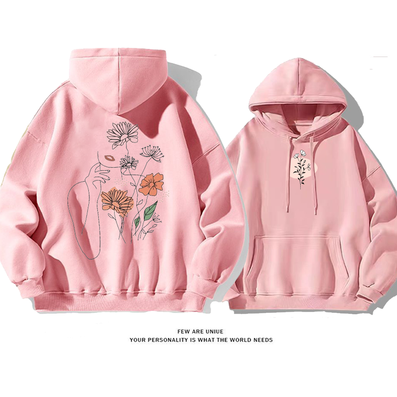 さわやかミニマルなデザインカジュアル アドバンスド純粋な綿素材パーカー