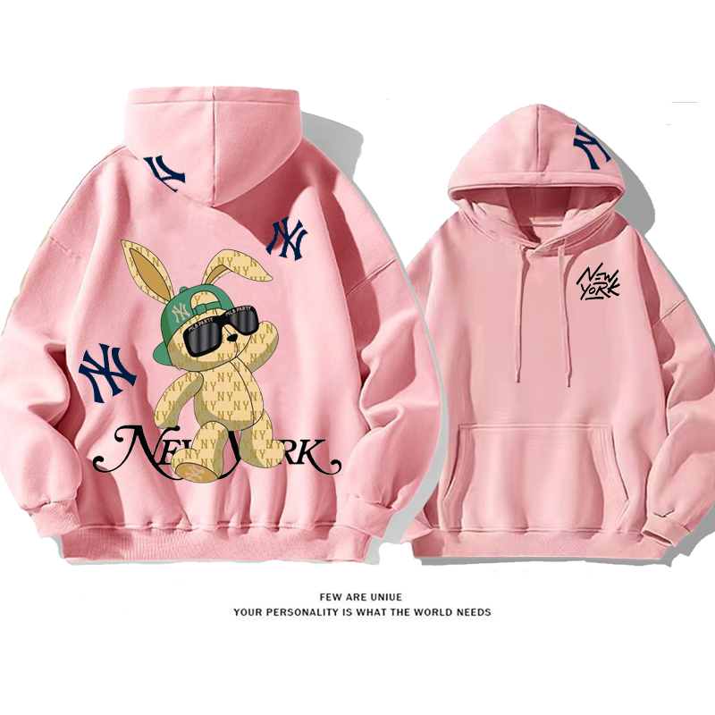 カジュアルins映えサングラスをかけたウサギ着心地がよいファッションパーカー