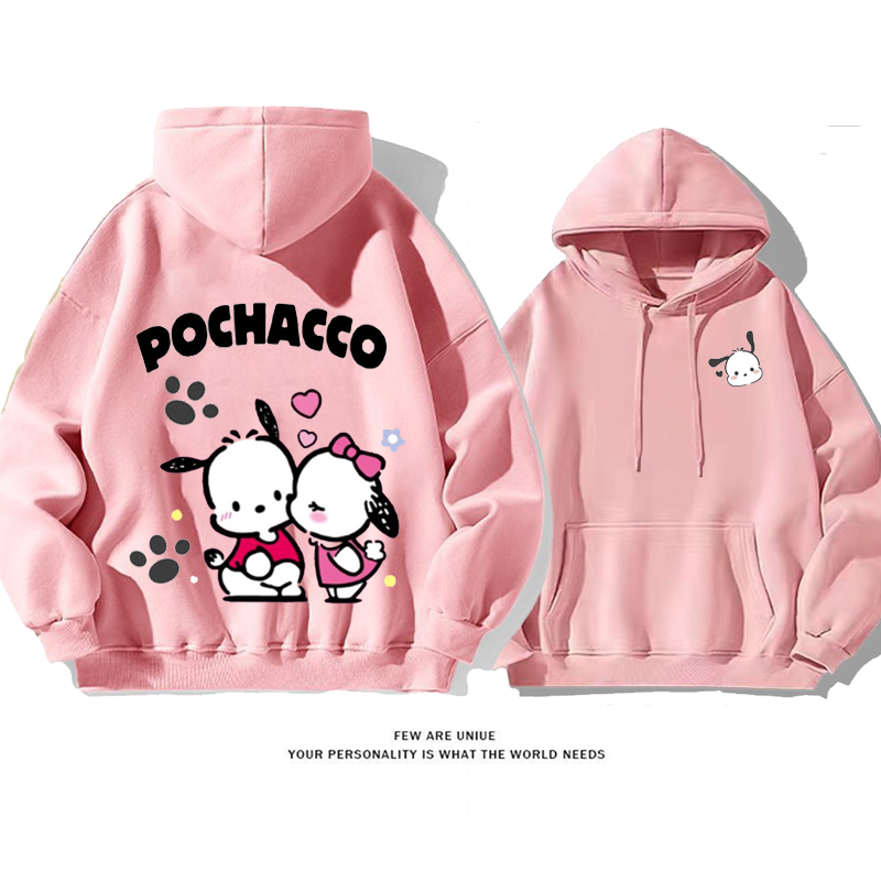 人気爆発超かわいいカートゥーンカップルプリント柄ファッションパーカー