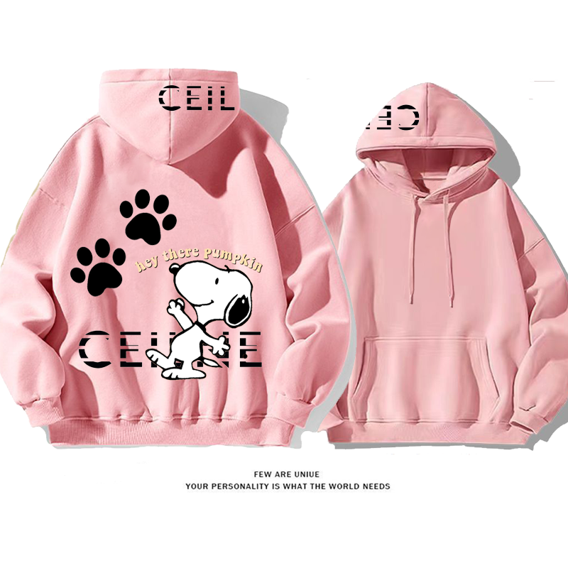 超人気白い子犬カートゥーン超カッコイイポピュラーファッションパーカー