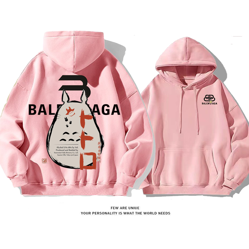 人気のトレンディでクールなアニメキャラクターのシルエットデザインフォントのハイエンドプリントスウェットシャツ