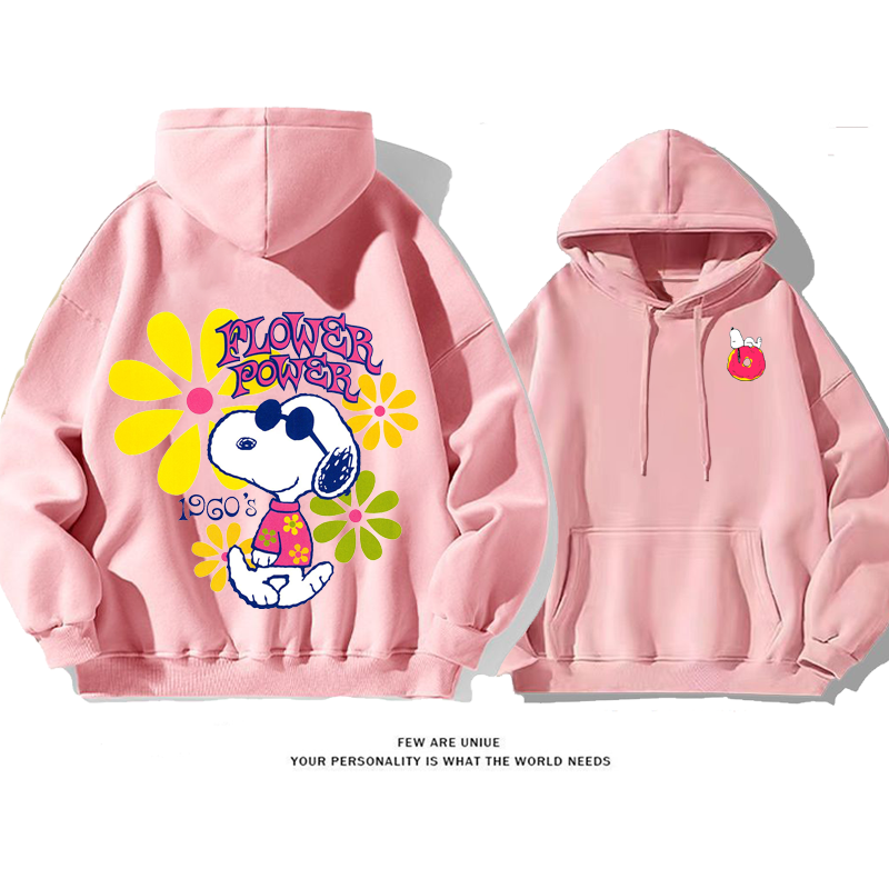 人気爆発白い子犬カートゥーンポピュラーファッションパーカー