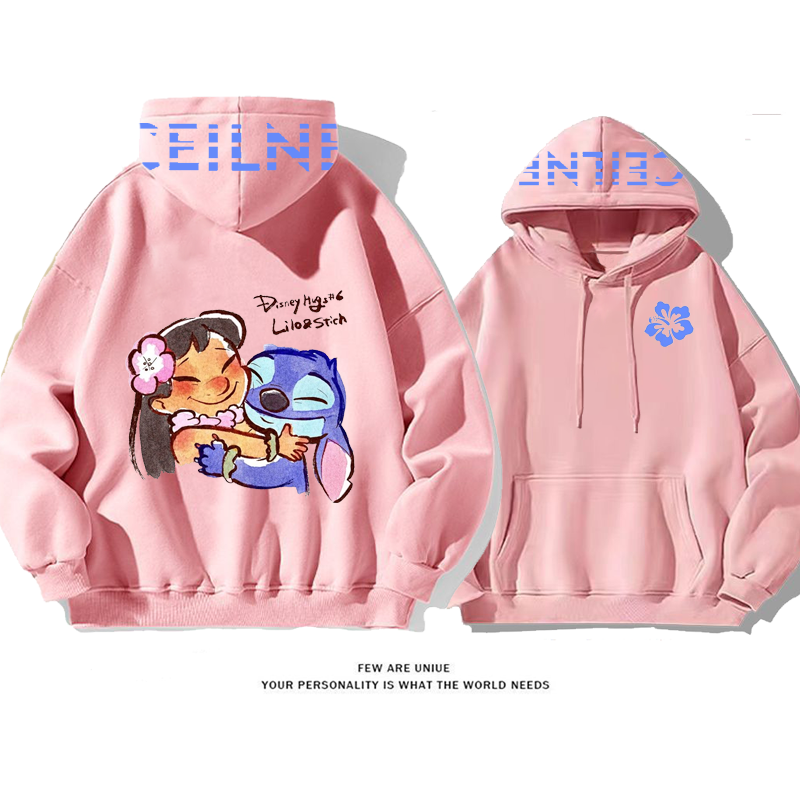 人気爆発落書き風青い精霊カートゥーンファッションパーカー