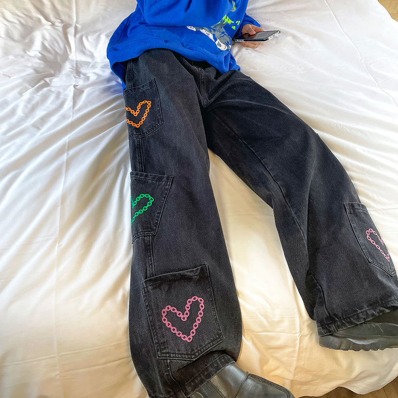 人気商品 INS ユニークなデザイン ヒップホップ風 ジーンズ