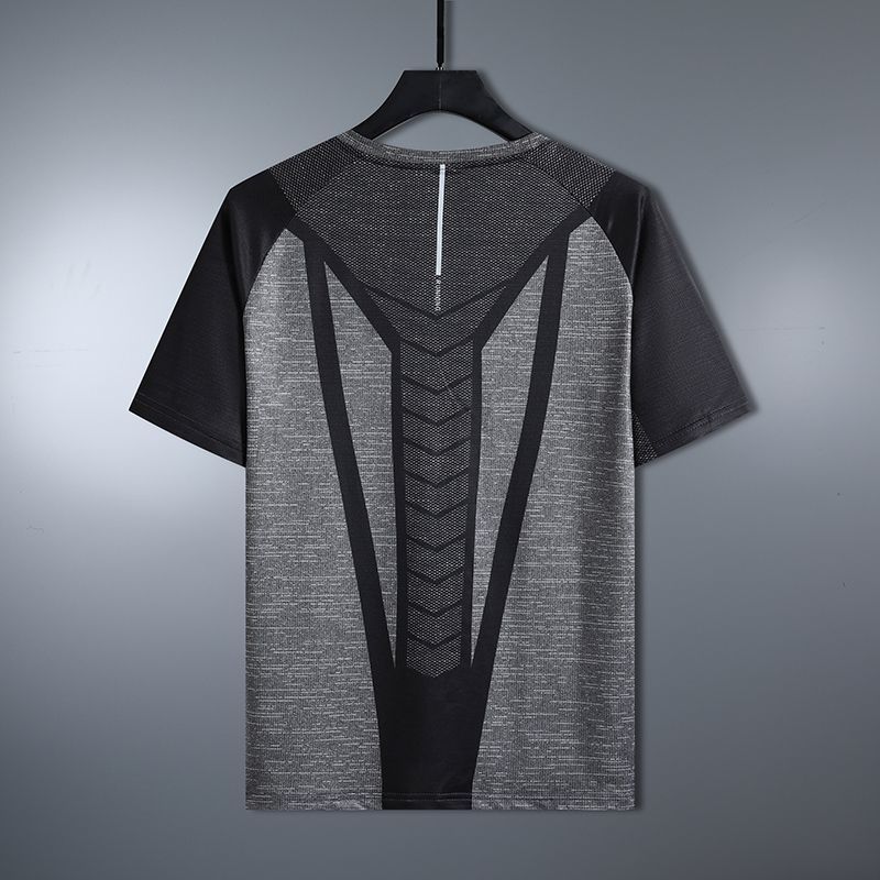 ひんやりとした  通気性のある 速乾性 夏 カジュアル 半袖シャツ