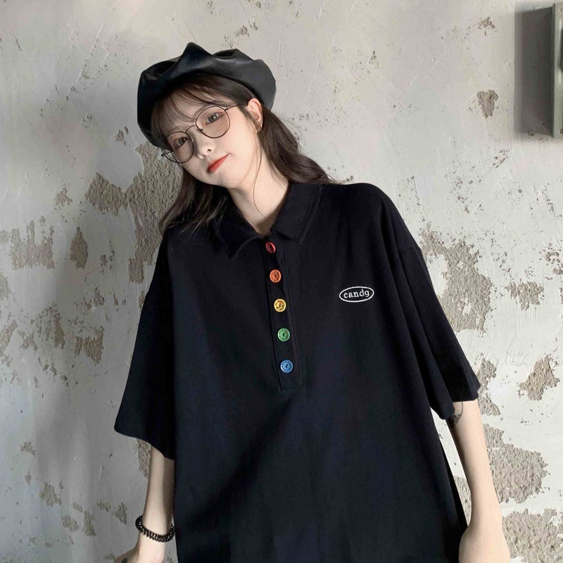 INS大人气 ユニークなデザイン 甘いスタイル カジュアル 半袖シャツ