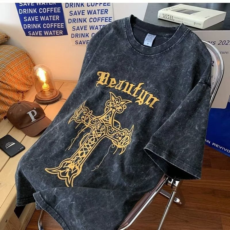 レトロハイストリートスタイル 半袖シャツ