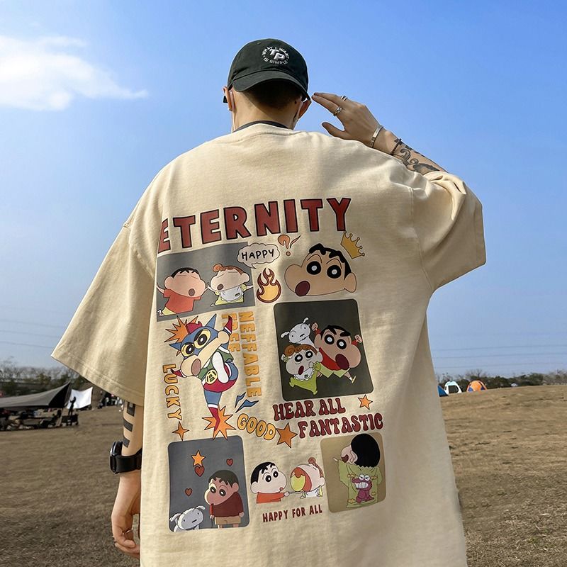 人気爆発 かわいい漫画 カジュアル 半袖シャツ